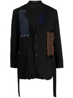 Yohji Yamamoto blazer à design patchwork - Noir - thumbnail