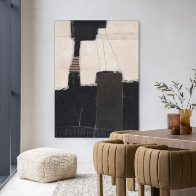 Urban Cotton Wandkleed 'Abstract 2' 145 x 190cm in Frame - black