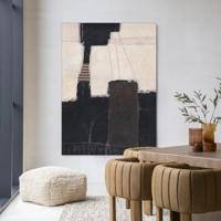 Urban Cotton Wandkleed 'Abstract 2' 145 x 190cm in Frame - black