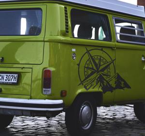 Camper sticker berg kompas