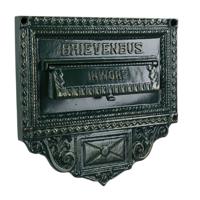 KS Verlichting Nostalgische brievenbusPostplate B3 muurplaat - zwart - 1703
