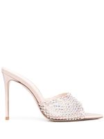 Le Silla Gilda 100mm crystal-embellished mules - Tons neutres - thumbnail