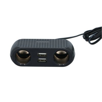 Dunlop 2x Autostopcontact en 2x USB aansluiting - 12-24V - 4 Apparaten Tegelijk - Handig Onderweg Dunlop 2x Autostopcontact en 2x USB aansluiting - 12-24V - 4 Apparaten Tegelijk - Handig Onderweg