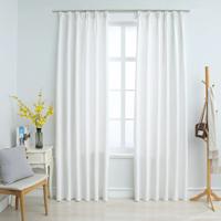VidaXL Gordijnen verduisterend met haken 2 st 140x245 cm gebroken wit