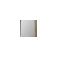 INK SPK1 Spiegelkast - 60x14x60cm - 1 deur - dubbelzijdige Spiegel - schakelaar en stopcontact - MFC Zuiver eiken 1110470