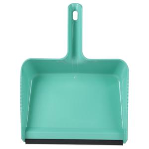 Vuil opvang blik - kunststof - met rubber strip - 30 x 38 cm - mintgroen - stofblik - large