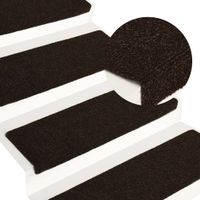 VidaXL Trapmatten 15 st 65x21x4 cm naaldvilt donkerbruin