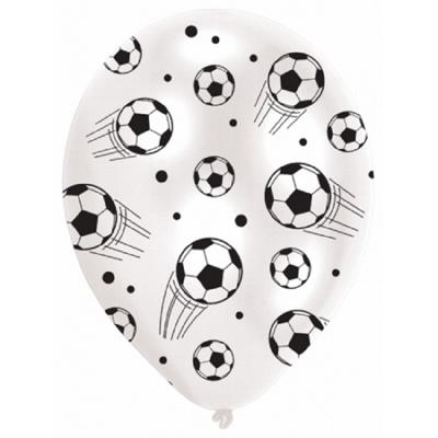 Voetbal ballonnen - 18x - 27,5 cm - voetballen thema - versiering