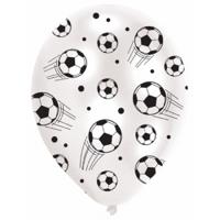 Voetbal ballonnen - 18x - 27,5 cm - voetballen thema - versiering