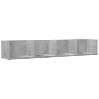 vidaXL Wandkast 99x18x16,5 cm bewerkt hout betongrijs - thumbnail
