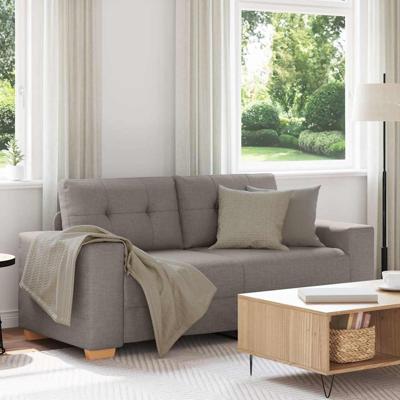 Loveseat Bank Taupe 140 cm Stof