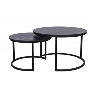 Ronde salontafel set Firenze XL 75 en 58 cm