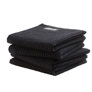 DDDDD Vaatdoek Basic Clean 30x30cm - neutral black - set van 4