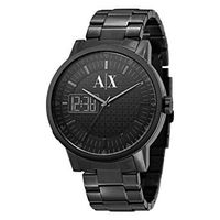 Horlogeband Armani Exchange AX2060 Roestvrij staal (RVS) Zwart 22mm