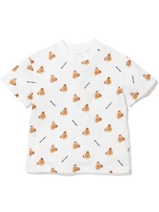 Palm Angels Kids t-shirt à logo imprimé - Blanc