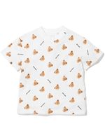 Palm Angels Kids t-shirt à logo imprimé - Blanc