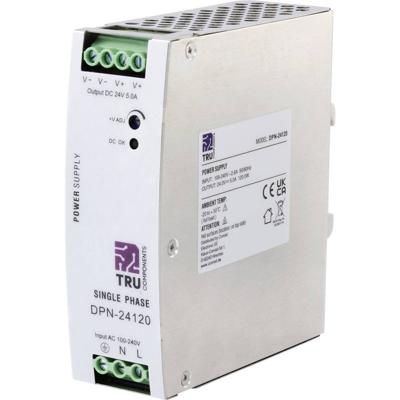 TRU COMPONENTS TC-10580792 DIN-rail netvoeding 24 V/DC 5 A 120 W Aantal uitgangen:1 x Inhoud 1 stuk(s)