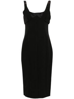 Versace Jeans Couture robe mi-longue à encolure carrée - Noir