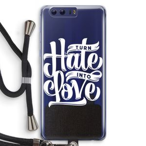 Turn hate into love: Honor 9 Transparant Hoesje met koord