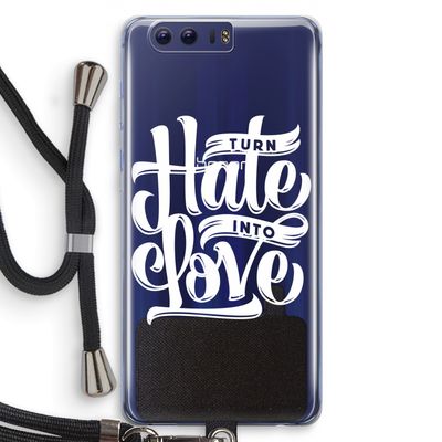Turn hate into love: Honor 9 Transparant Hoesje met koord