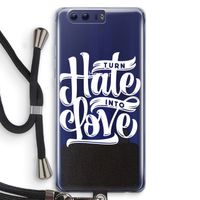 Turn hate into love: Honor 9 Transparant Hoesje met koord