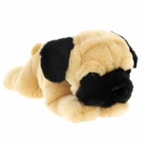 Knuffeldier Puppy Mopshond hond - zachte pluche stof - premium kwaliteit knuffels - beige - 30 cm