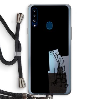Musketon Painter: Samsung Galaxy A20s Transparant Hoesje met koord