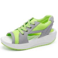 Vis mond dikke bodem toegenomen sport vrijetijdsschoenen mesh grootte: 39 (groen)