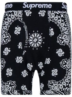 Supreme x Hanes lot de deux boxers à motif cachemire - Noir