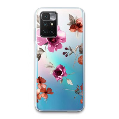 Geschilderde bloemen: Xiaomi Redmi 10 Transparant Hoesje