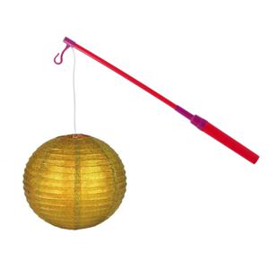 Lampionstokje 40 cm - met lampion - goud - D25 cm