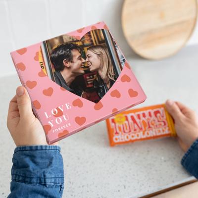 Giftbox met reep Tony's Chocolonely bedrukken - Karamel Zeezout