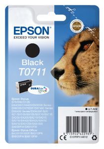 Epson Cheetah Singlepack Black T0711 DURABrite Ultra Ink