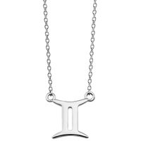 JWLS4U ZN006S Ketting Sterrenbeeld Tweeling zilver 42-45 cm