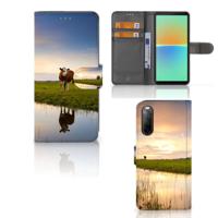 Sony Xperia 10 IV | Telefoonhoesje | Met pasjeshouder | Koe
