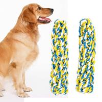2 PC'S huisdier speelgoed handgemaakte twist-achtige hond Molar katoen touw speelgoed
