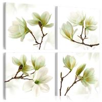 Schilderij - Bewondering van Magnolia, 4luik
