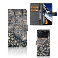 Xiaomi Poco X4 Pro 5G | Telefoonhoesje | Met pasjeshouder | Krokodillenprint