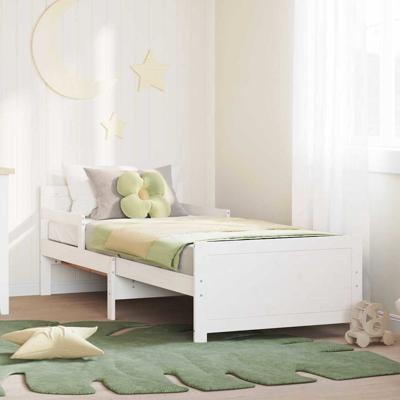 Uitbreidbaar Bedframe voor Kinderen Wit 80 x 130 / 165 / 200 cm