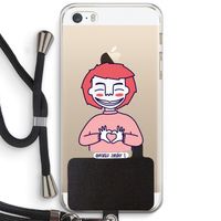 Hartje: iPhone 5 / 5S / SE Transparant Hoesje met koord