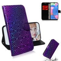 Voor Galaxy A50s effen kleur kleurrijke magnetische Buckle horizontale Flip PU lederen draagtas met houder & kaartsleuven & portemonnee & Lanyard (paa