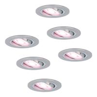 Set van 6 Chandler - Smart inbouwspot - IP20 voor binnen - 5,5 Watt 345 Lumen - Kantelbaar - Wifi + Bluetooth - RGBWW - GU10 - Google Home, Amazon Alexa en Siri - RVS