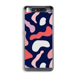 Memphis Shapes Pink: Samsung Galaxy A80 Transparant Hoesje