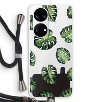 Tropische bladeren: Huawei P50 Transparant Hoesje met koord