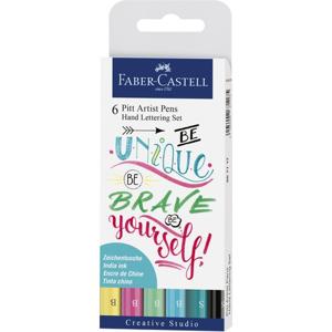 Handlettering Pitt Artist Pen set Faber-Castell 6-delig 267116