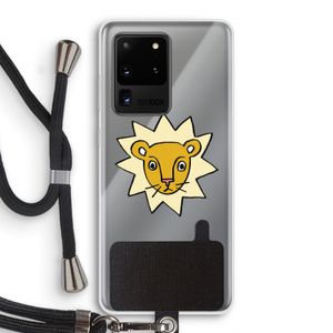 Kleine leeuw: Samsung Galaxy S20 Ultra Transparant Hoesje met koord