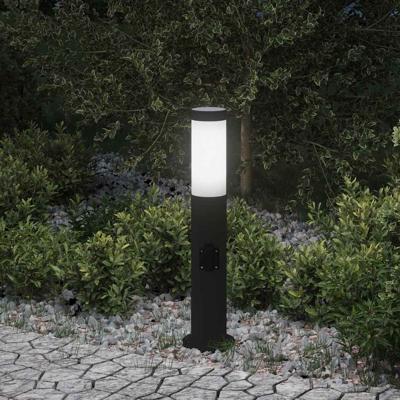 Bolderarmatuur met stopcontact 50 cm RVS IP44