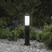 Bolderarmatuur met stopcontact 50 cm RVS IP44