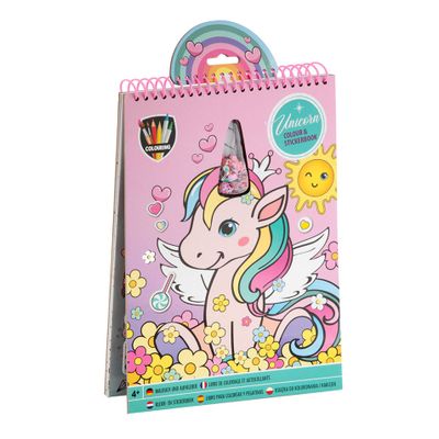Creative Craft Group Kleur en stickerboek eenhoorn