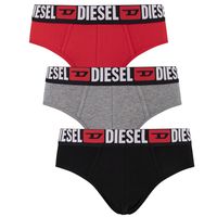 Diesel Herenslips Andre 3-pack zwart-grijs-rood - thumbnail